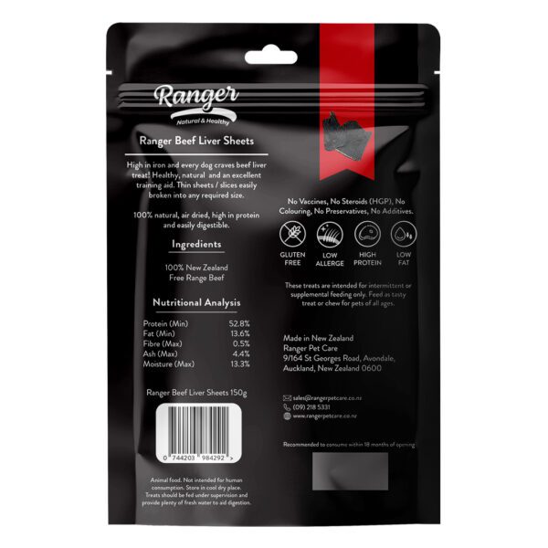 Ranger Beef Liver Sheets